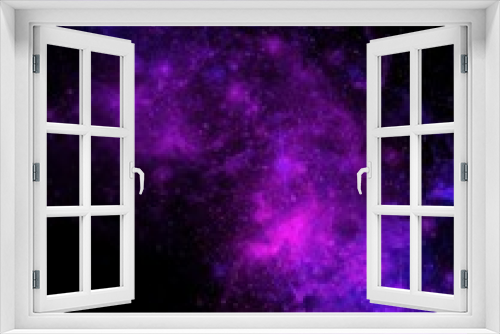 Fototapeta Naklejka Na Ścianę Okno 3D - Fantasy Blue Nebula Galaxy Night Space Background