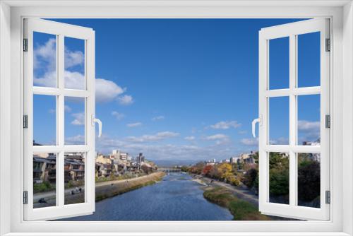 Fototapeta Naklejka Na Ścianę Okno 3D - 京都府　鴨川風景