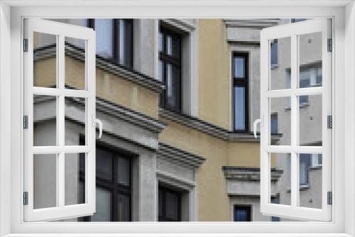 Fototapeta Naklejka Na Ścianę Okno 3D - Low angle view of building in Szezecin