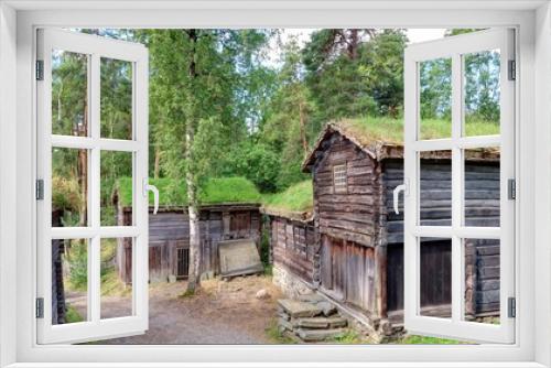 Fototapeta Naklejka Na Ścianę Okno 3D - maison ancienne en Norvège, Scandinavie