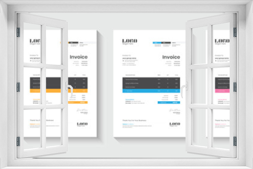 Professional and Corporate Invoice Template Design, Business Invoice