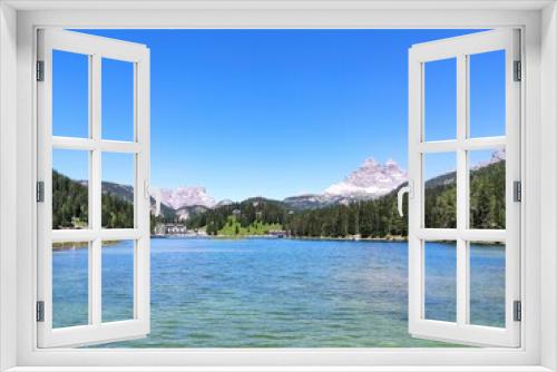 Fototapeta Naklejka Na Ścianę Okno 3D - lakes on mountain