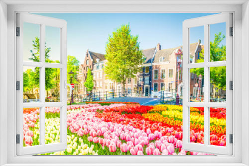 Fototapeta Naklejka Na Ścianę Okno 3D - Houses of Amstardam, Netherlands