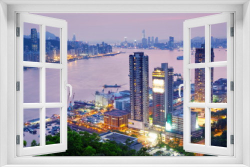 Fototapeta Naklejka Na Ścianę Okno 3D - hong kong city