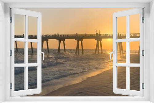 Fototapeta Naklejka Na Ścianę Okno 3D - Pier Sunset