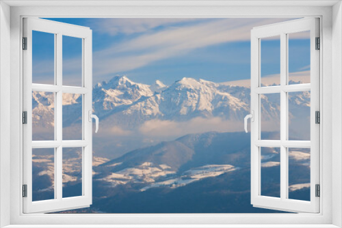 Fototapeta Naklejka Na Ścianę Okno 3D - Grenoble im Winter, Haute-Savoie, Frankreich
