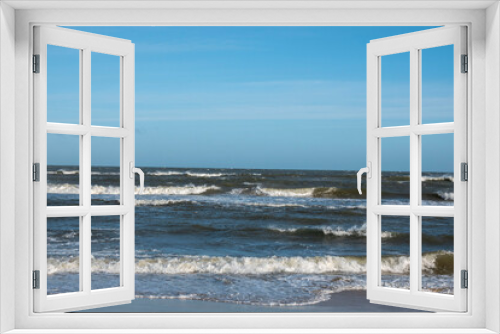 Fototapeta Naklejka Na Ścianę Okno 3D - Morze,fala,sztorm,plaża chłapowo