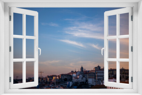 Fototapeta Naklejka Na Ścianę Okno 3D - View of the historic Ribeira district in Porto, Portugal.