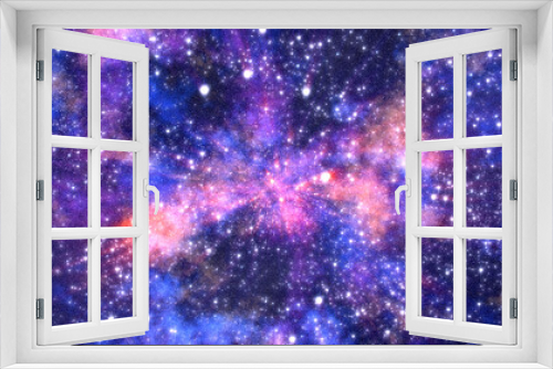 Fototapeta Naklejka Na Ścianę Okno 3D - Abstract space background from the galaxy and bright glowing stars and constellations. Video 4k
