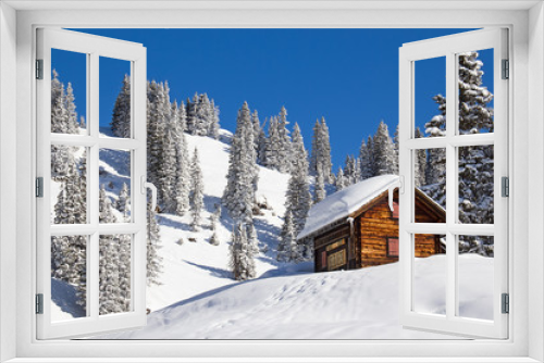 Fototapeta Naklejka Na Ścianę Okno 3D - Winter in alps