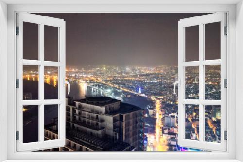Fototapeta Naklejka Na Ścianę Okno 3D - Landmark81-Saigon-Vietnam 
Ho Chi Minh City at Light and Dark-
Drone Shots-Sky shots- Sky pictures