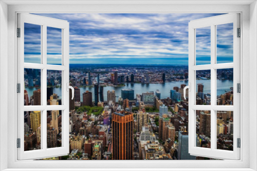 Fototapeta Naklejka Na Ścianę Okno 3D - East river usa Manhattan new York panorama, ville