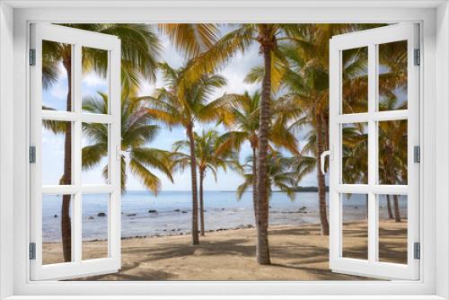 Fototapeta Naklejka Na Ścianę Okno 3D - Photo of a Caribbean tropical beach, summer vacation concept.