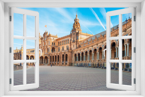 the Majestic Beauty of Seville's Landmark, Plaza de España