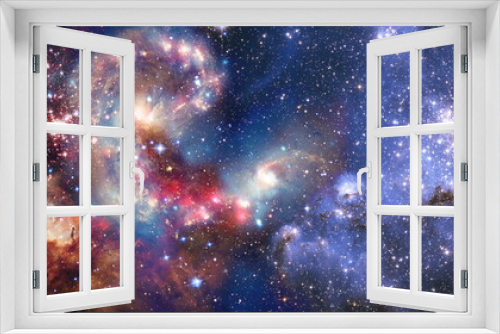 Fototapeta Naklejka Na Ścianę Okno 3D - Colorful cosmos with stardust and milky way. Magic color galaxy. Infinite universe and starry night.Elements of this image furnished by NASA