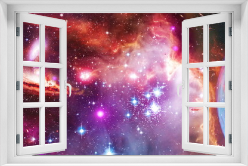 Fototapeta Naklejka Na Ścianę Okno 3D - Mystical beautiful space. Unforgettable diverse space background Elements of this image furnished by NASA