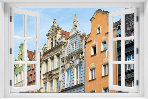 Fototapeta Naklejka Na Ścianę Okno 3D - Old city of Gdansk with colorful buildings facades - Poland
