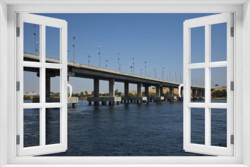 Fototapeta Naklejka Na Ścianę Okno 3D - Road bridge over Nile at Izbat Al Silsilah, Egypt, Africa
