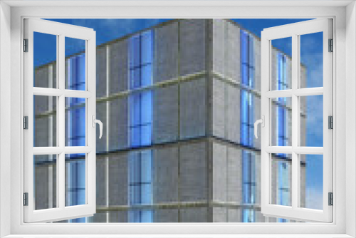Fototapeta Naklejka Na Ścianę Okno 3D - Skyscraper - 3D Render