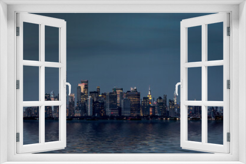 Fototapeta Naklejka Na Ścianę Okno 3D - night view of new york