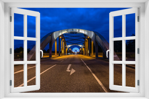 Fototapeta Naklejka Na Ścianę Okno 3D - Magdeburg Germany Stern Bridge at blue hour
