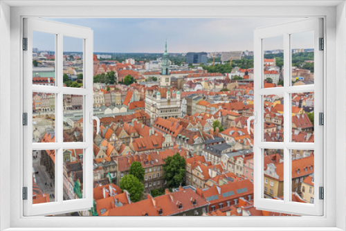 Fototapeta Naklejka Na Ścianę Okno 3D - Widok na Stare Miasto w Poznaniu - panorama. 