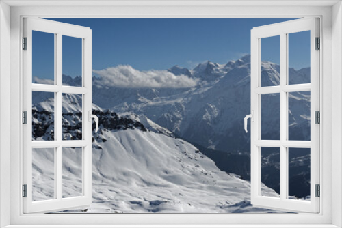 Fototapeta Naklejka Na Ścianę Okno 3D - montagne enneigée des alpes