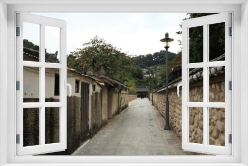 Fototapeta Naklejka Na Ścianę Okno 3D - alleyway and fences