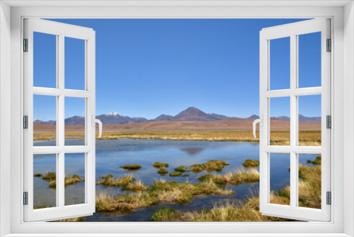 Fototapeta Naklejka Na Ścianę Okno 3D - Atacama desert laguna salar panorama Andes chile south america 