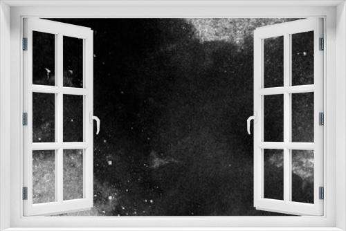 Fototapeta Naklejka Na Ścianę Okno 3D - 黒い墨と白いしぶきを飛ばしたブラック背景