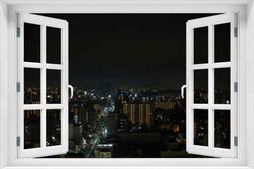 Fototapeta Naklejka Na Ścianę Okno 3D - 大阪府堺市の夜景の風景