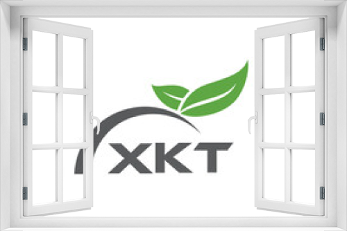 Fototapeta Naklejka Na Ścianę Okno 3D - XKT letter nature logo design on white background. XKT creative initials letter leaf logo concept. XKT letter design.