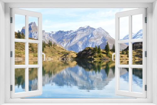 Fototapeta Naklejka Na Ścianę Okno 3D - Beautiful Alpine lake. Switzerland