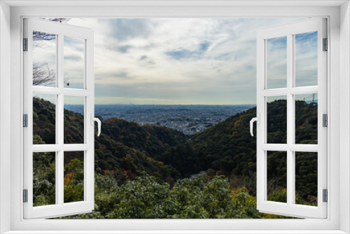 Fototapeta Naklejka Na Ścianę Okno 3D - 日本　大阪府箕面市の箕面公園にある望海丘展望台からの風景