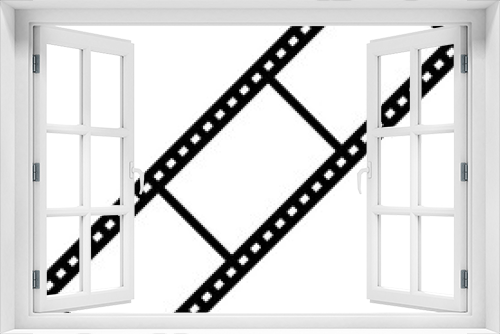 Fototapeta Naklejka Na Ścianę Okno 3D - movie tape icon. Simple thin line, outline vector of movie, cinema, film, screen, flicks icons for UI and UX, website or mobile application on white background