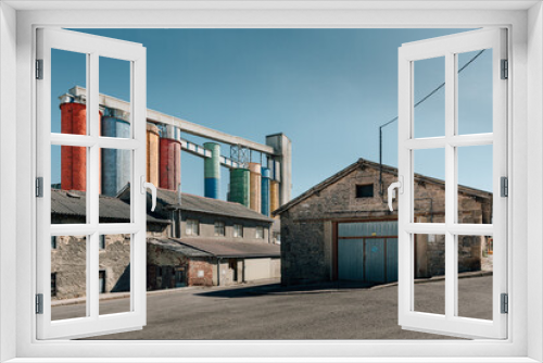 Fototapeta Naklejka Na Ścianę Okno 3D - Cement factory