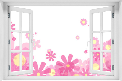 Fototapeta Naklejka Na Ścianę Okno 3D - Spring pink flowers background