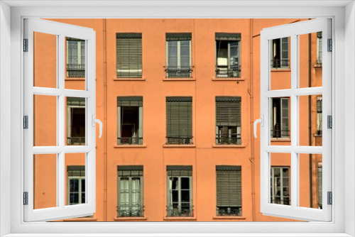 Fototapeta Naklejka Na Ścianę Okno 3D - Vues de Lyon entre Rhône et Saône.