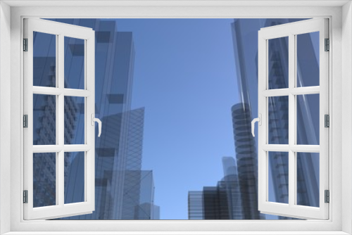 Fototapeta Naklejka Na Ścianę Okno 3D - City of Glass