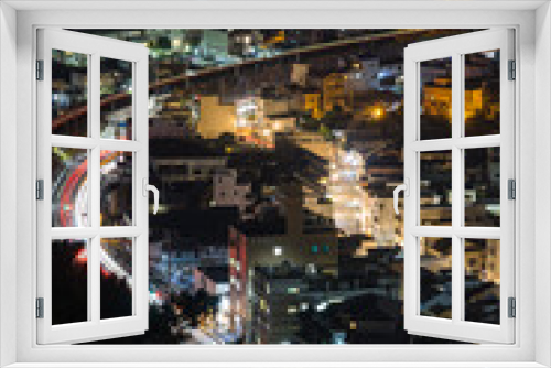Fototapeta Naklejka Na Ścianę Okno 3D - 日本　広島県尾道市の千光寺頂上展望台から見える尾道の夜景