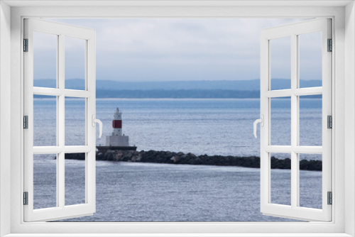 Fototapeta Naklejka Na Ścianę Okno 3D - Jetty Lighthouse in Michigan