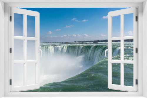 Fototapeta Naklejka Na Ścianę Okno 3D - Stunning view of Niagara Falls in sunlight in Canada.