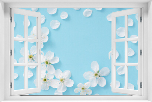 Fototapeta Naklejka Na Ścianę Okno 3D - cherry flowers on paper background