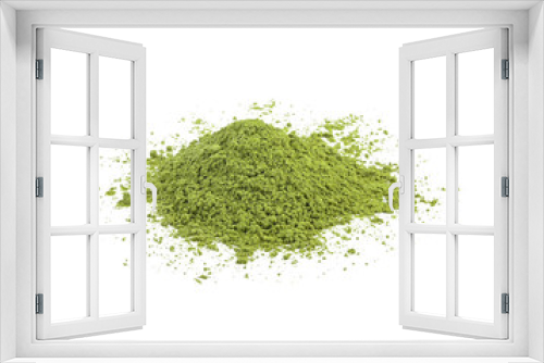 Fototapeta Naklejka Na Ścianę Okno 3D - Green Tea powder  on transparent png