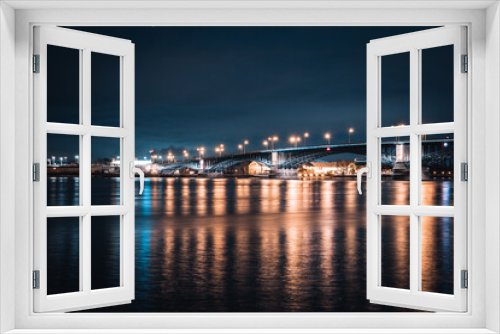 Fototapeta Naklejka Na Ścianę Okno 3D - Rhine Bridge, Mainz