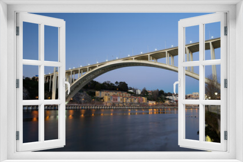Fototapeta Naklejka Na Ścianę Okno 3D - Ponte da Arrabida, Bridge over the Douro, in Porto Portugal.