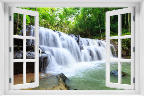 Fototapeta Naklejka Na Ścianę Okno 3D - Waterfall in Namtok Samlan National Park, Saraburi, Thailand