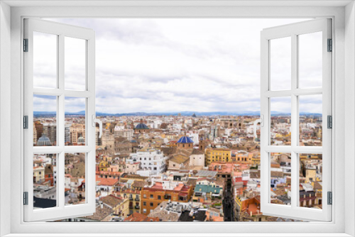 Fototapeta Naklejka Na Ścianę Okno 3D - View of the city of valencia from the tower of the Miguelete. Valencia - Spain