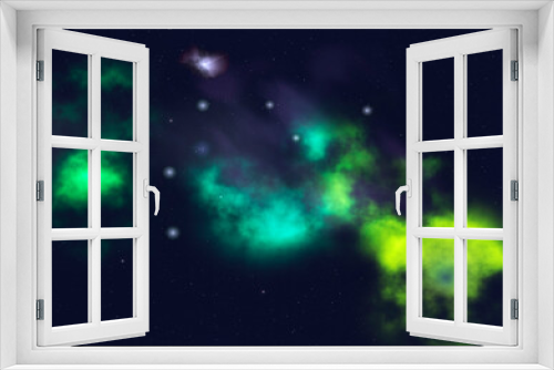 Fototapeta Naklejka Na Ścianę Okno 3D - Star field in space and a nebulae