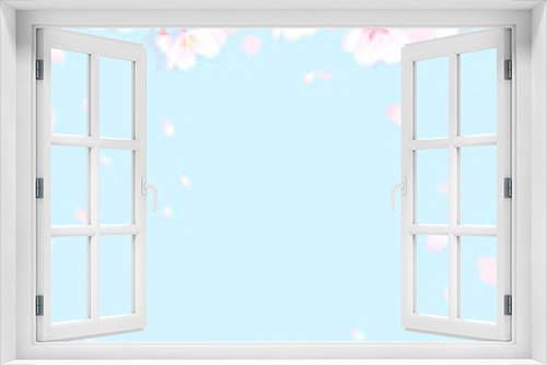 Fototapeta Naklejka Na Ścianę Okno 3D - 桜の枝と明るい青い空